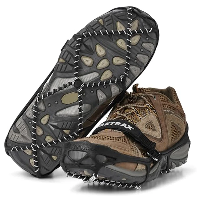 Yaktrax Pro Traction Cleats for Walking, Jogging, or Hiking on Snow and Ice (1 Pair), Small , Black by YakTrax - Used - Acceptable condition
