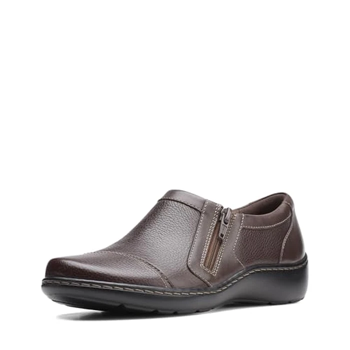 Clarks Women's Cora Giny Loafer, Dark Brn T, 8 M US by Clarks - Image 1