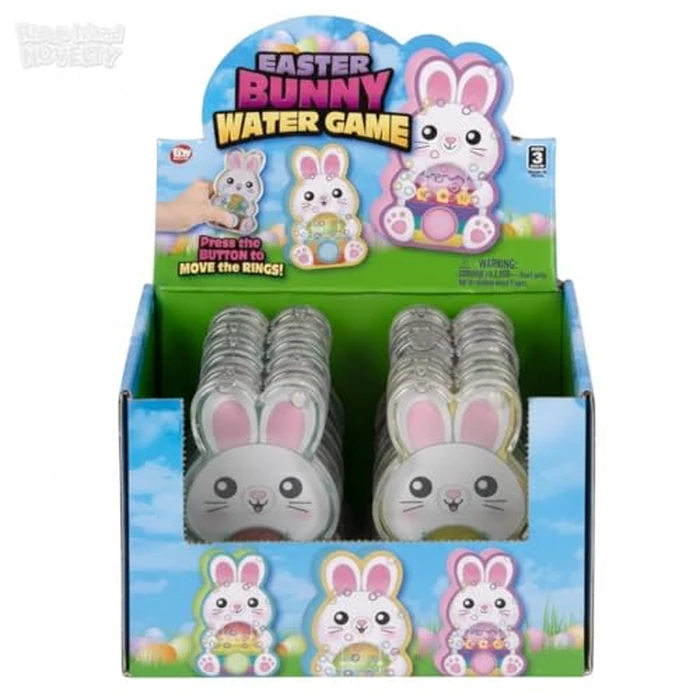 5.5 Inch Easter Bunny Water Ring Game, Handheld Puzzle Toy, Assorted Colors - 12 Count by Rhode Island Novelty - Image 5