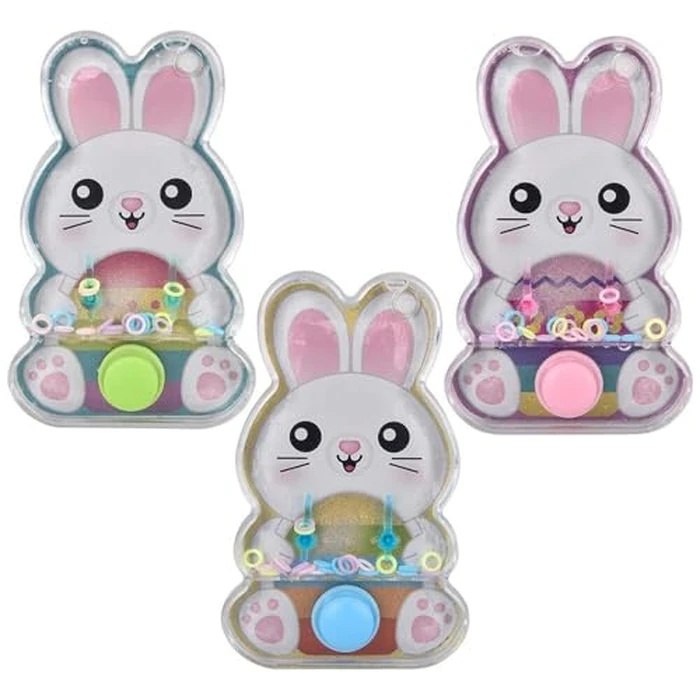 5.5 Inch Easter Bunny Water Ring Game, Handheld Puzzle Toy, Assorted Colors - 12 Count by Rhode Island Novelty - Image 6