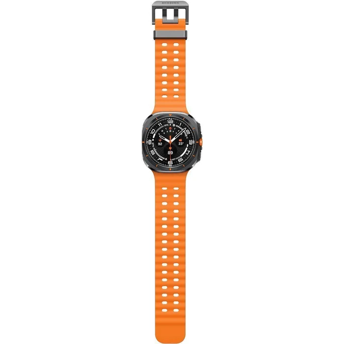 Galaxy Watch Ultra (2024) - 32GB - 47mm - Titanium Gray Titanium Case with Orange Silicone Marine Band by Samsung - Image 6