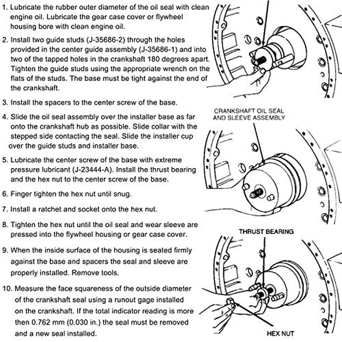 J-35686-B Front+Rear Crankshaft Seal & Wear Sleeve Installer For Detroit Diesel Series 60 Two Cycle 92 Engines by E-cowlboy - Image 3