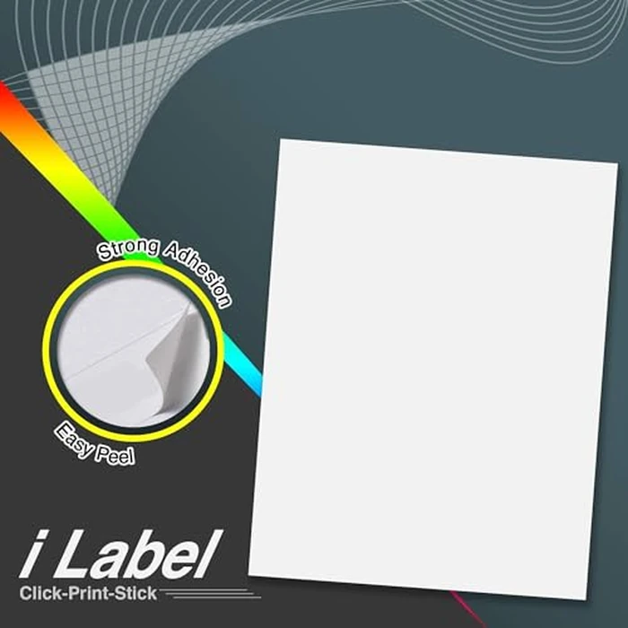 8.5" x 11" Full Sheet Sticker Paper for Laser & Inkjet Printers[100 Sheets,100 Labels] by BETCKEY - Image 2