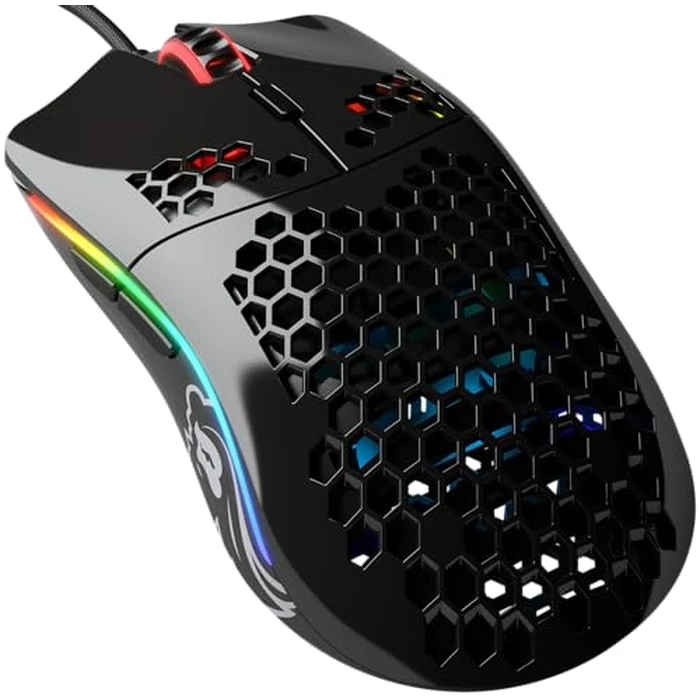 GLORIOUS Model O- (Minus) Compact Wired Gaming Mouse - 58g Superlight Honeycomb Design, RGB, Pixart 3360 Sensor, Ambidextrous, Omron Switches - Glossy Black by GLORIOUS - Image 1