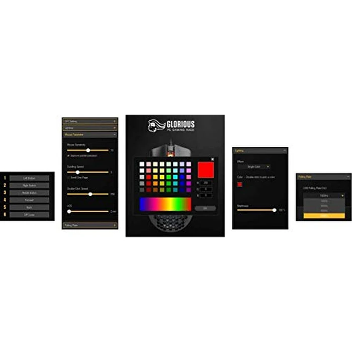GLORIOUS Model O- (Minus) Compact Wired Gaming Mouse - 58g Superlight Honeycomb Design, RGB, Pixart 3360 Sensor, Ambidextrous, Omron Switches - Glossy Black by GLORIOUS - Image 6