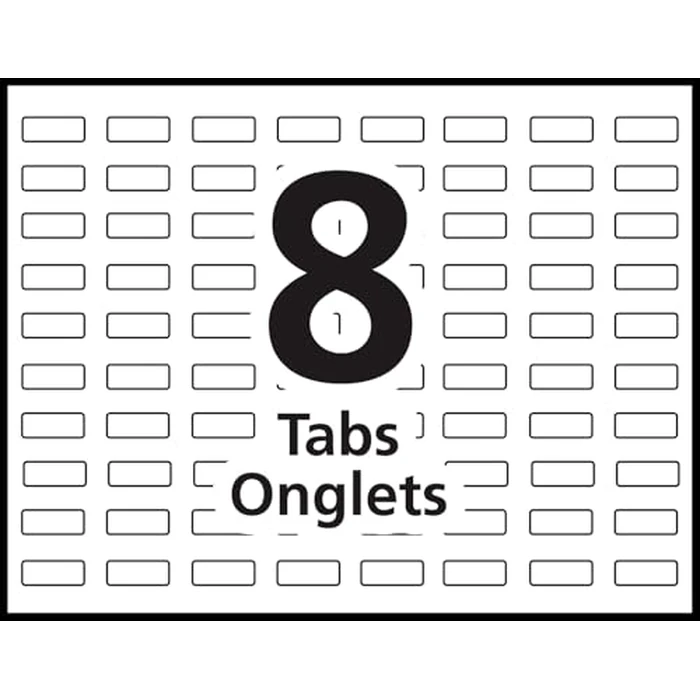 AVERY Index Maker Clear Label Dividers with Easy Apply Labels for Laser and Inkjet Printers, 8 tabs, White, 25 Sets, (11447) by Avery - Used - Like New condition - CA$31.46