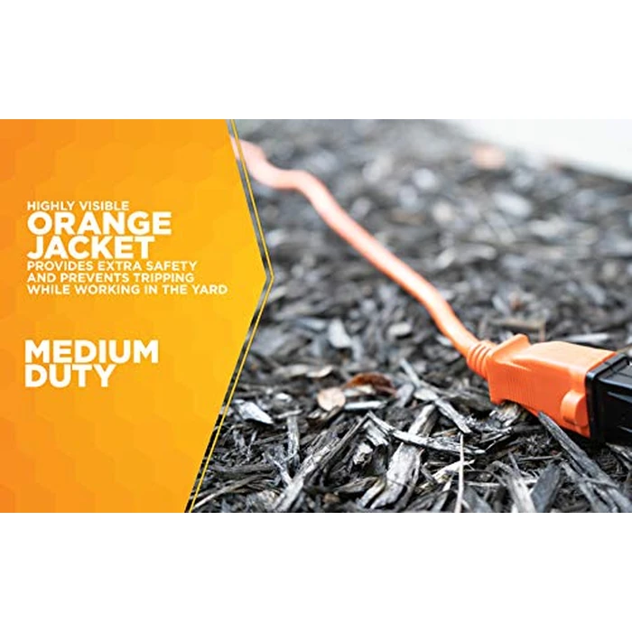 Woods 723 16/2 50-Foot Vinyl SJTW Extension Cord (Orange) by Woods - Image 8