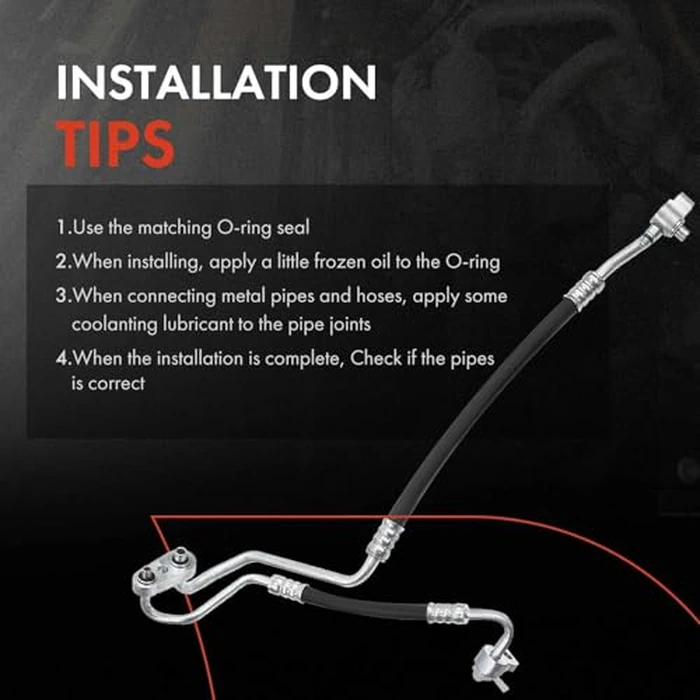 A-Premium A/C Suction Hose & Discharge Line Hose Assembly Compatible with Chevrolet Sonic, 2013-2018, L4 1.4L - From Condenser by A-Premium - Image 6