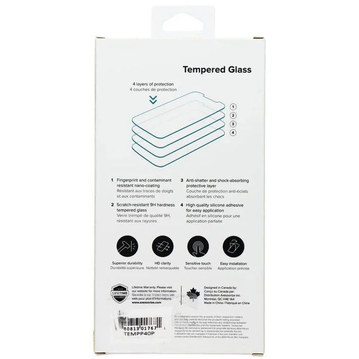 Axessorize Tempered Glass Screen Protector for Huawei P40 Pro - Clear by Axessorize - Image 2