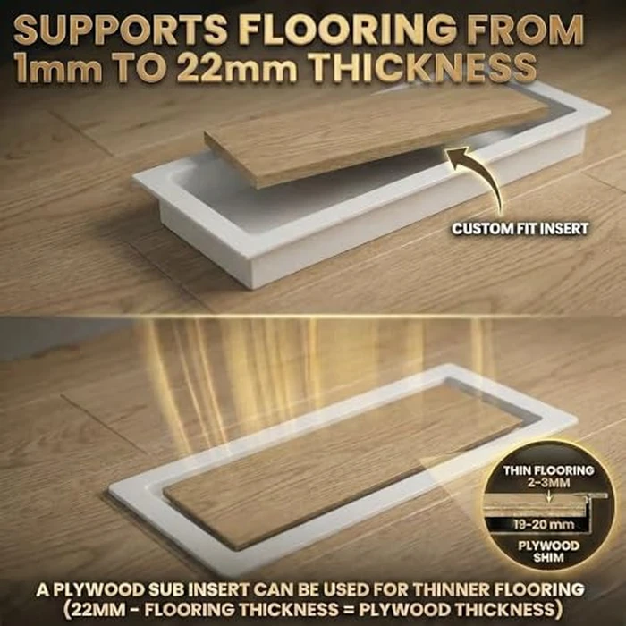 Khan Supply CO 3x10 Metal Floor Vent - Canadian Owned Low Profile Heavy Duty Flush Register, DIY Drop-in Install Air Grille Cover, Unique Click-In Design for Up to 60% More Airflow - 2 Year Warranty by Khan Supply CO - Image 6