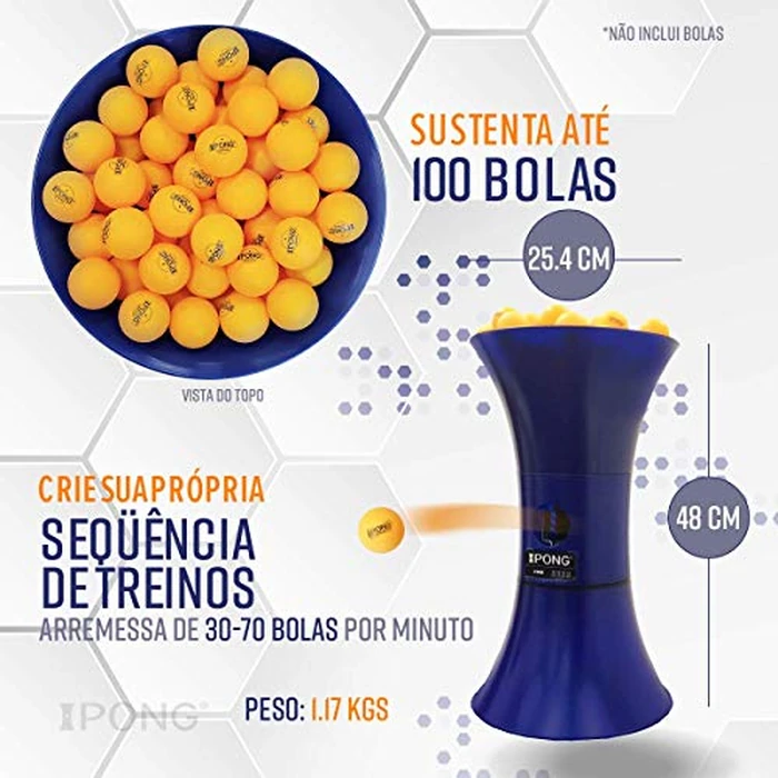 iPong V300 Table Tennis Training Robot - Serves 40mm Regulation Ping Pong Balls Automatically - Play Solo w/o Playback Mode on your Ping Pong Table - Various Models Available, Size 19 , Blue by JOOLA - Image 5