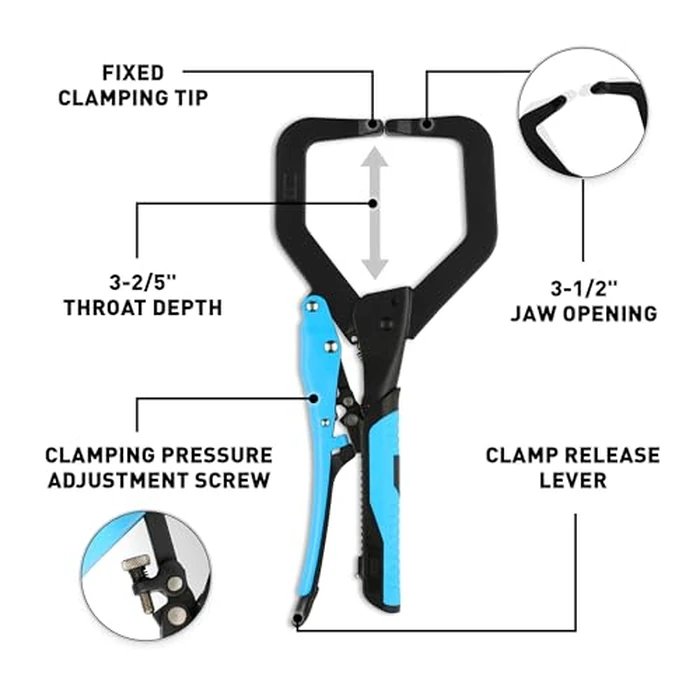 OX Tools Auto Adjust 11-Inch Gripped C-Clamp OX-P204702 by OX Tools - Image 2