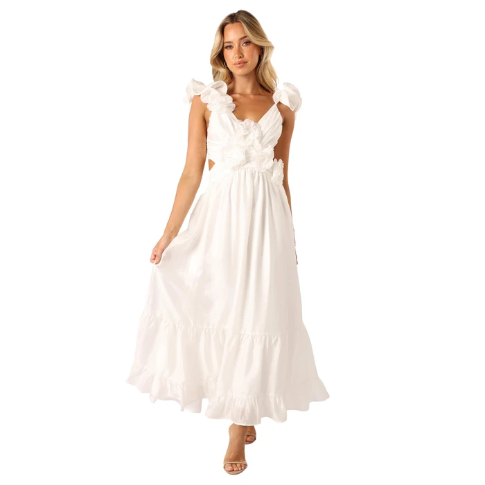 Josey Midi Dress - White S by Petal & Pup - Image 1