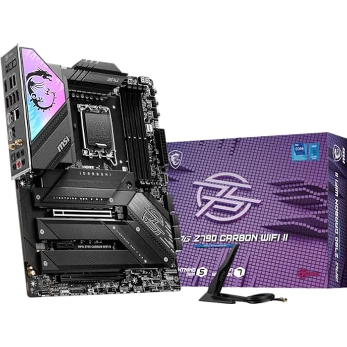 MSI MPG Z790 Carbon WiFi II Gaming Motherboard (Supports 12th/13th/14th Gen Intel Processors, LGA 1700, DDR5, PCIe 5.0, M.2, 2.5Gbps LAN, USB 3.2 Gen2, Wi-Fi 7, ATX) by MSI - Used - Like New condition - CA$417.08