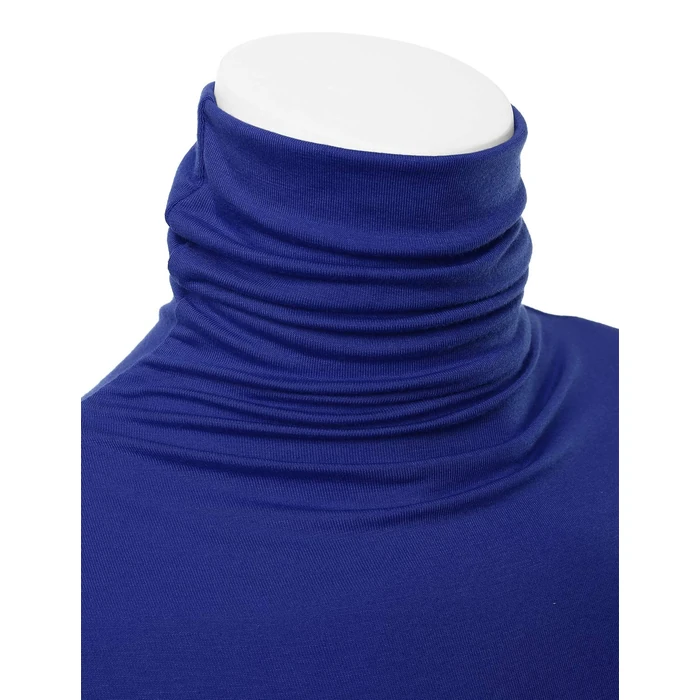 FASHIONOLIC Womens Long Sleeve Light Weight Turtleneck Top Sweater (S-3X, Made in USA) (CLLT004) DK.Royal S by FASHIONOLIC - Image 4