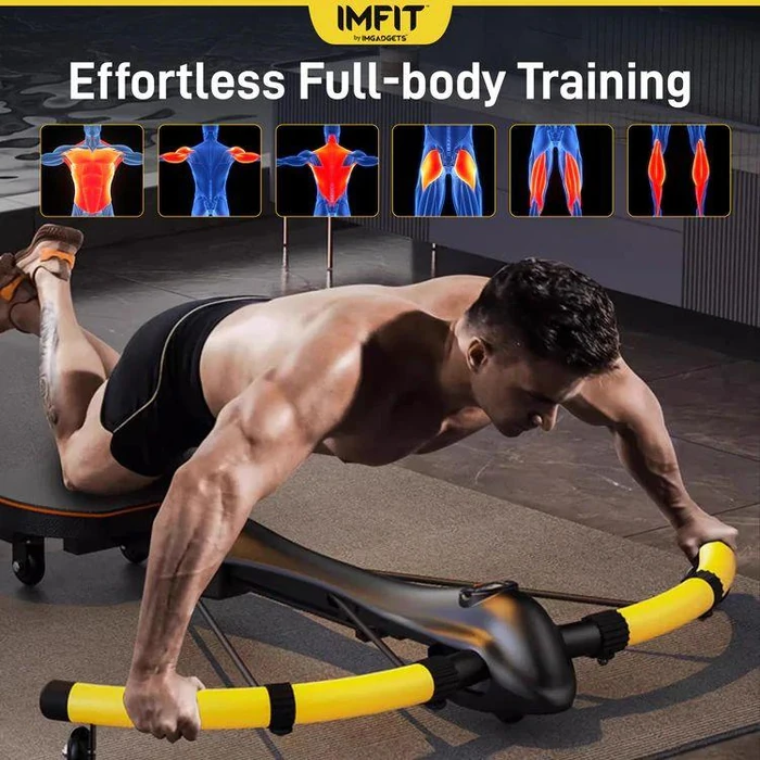 IMFIT PowerArc Abdominal Machine - Black/Yellow by IMFIT - Image 3