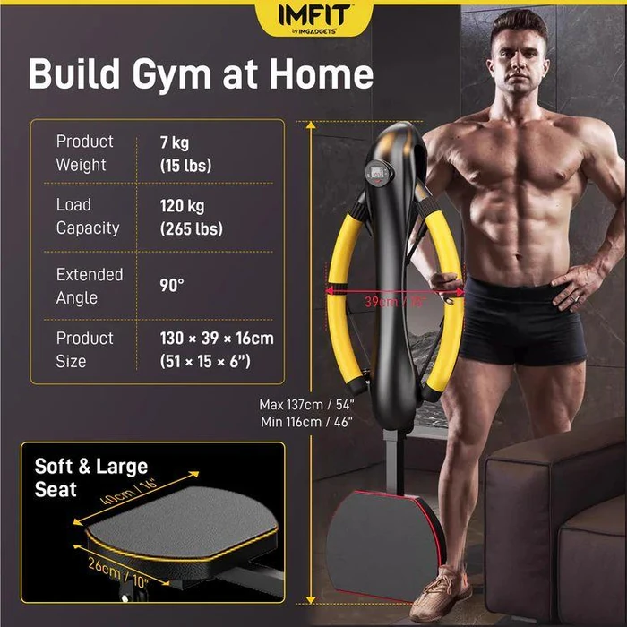IMFIT PowerArc Abdominal Machine - Black/Yellow by IMFIT - Image 8