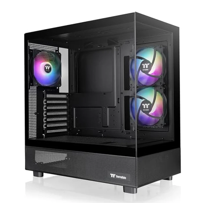 Thermaltake View 270 Plus TG ARGB Black Mid Tower E-ATX Case; 3x120mm ARGB Fans Included; Support Up to 360mm Radiator; Front & Side Dual Tempered Glass Panel; CA-1Y7-00M1WN-01; 3 Year Warranty by Thermaltake - Used - Like New condition - US$63.31