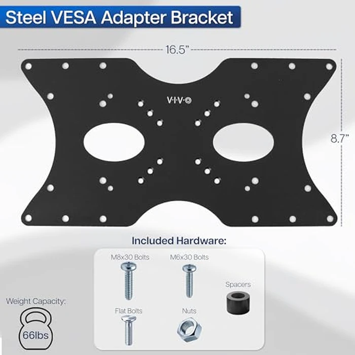 VIVO Steel VESA LCD LED TV Mount Adapter Plate Bracket for Screens 32" to 55" | Conversion Kit for VESA up to 400x200mm (MOUNT-AD4X2) by VIVO - Image 2