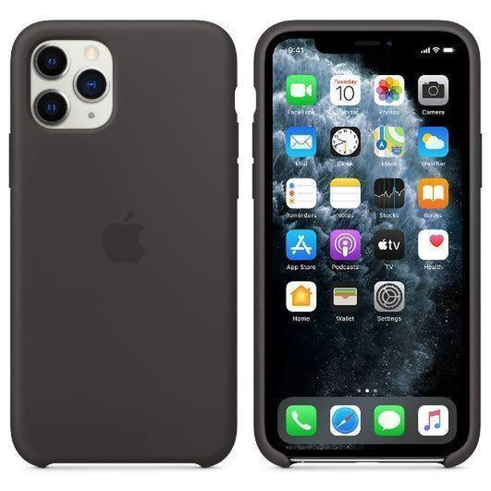 Apple Silicone Phone Case for iPhone 11 Pro - Black by Apple - Image 2