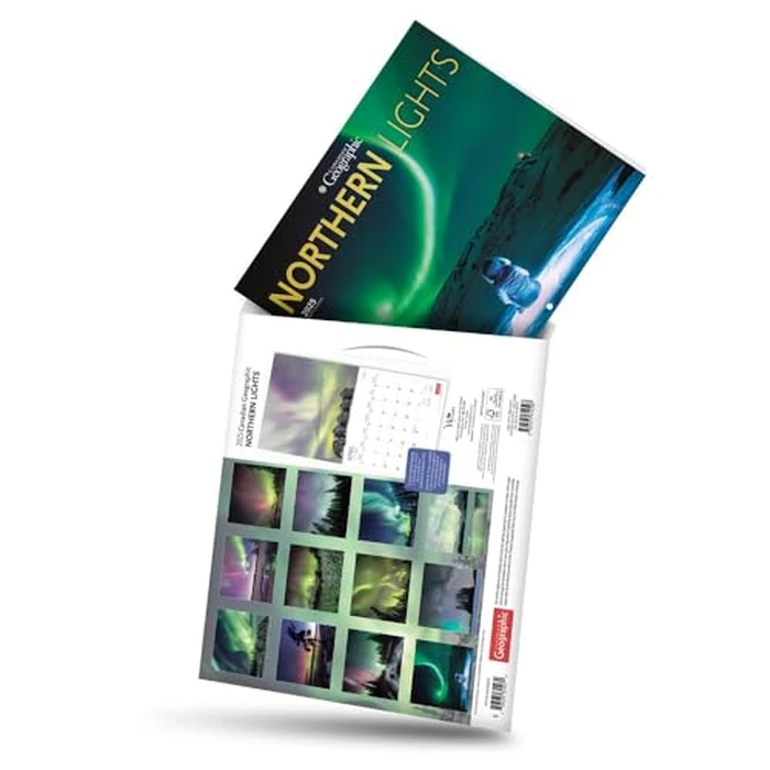 Canadian Geographic Northern Lights OFFICIAL | 2025 14 x 24 Inch Monthly Deluxe Wall Calendar | Foil Stamped Cover | Wyman Publishing | Travel Scenic Outdoor by BrownTrout Publishers Ltd. - Image 2