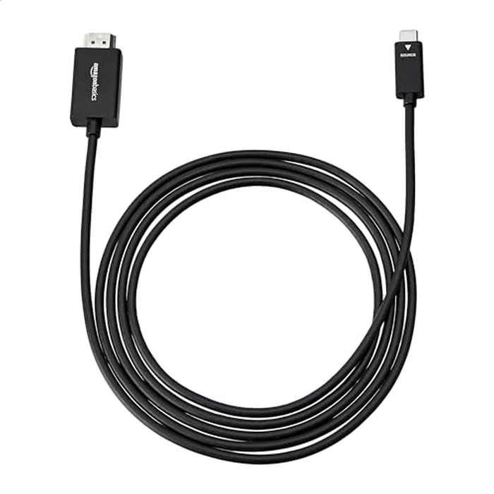 Amazon Basics Premium Aluminum Uni-Directional USB-C (Source) to HDMI (Display) Cable Adapter (Thunderbolt 3 Compatible) 4K@60Hz, 6-Foot, Black by Amazon Basics - Image 5