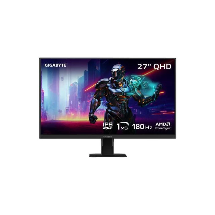 GIGABYTE - GS27QA - 27" IPS Gaming Computer Monitor - QHD 2560x1440 - 180Hz - 1ms MPRT - AMD FreeSync - HDMI, DP - Black by GIGABYTE - Image 1