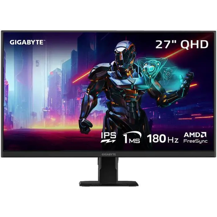 GIGABYTE - GS27QA - 27" IPS Gaming Computer Monitor - QHD 2560x1440 - 180Hz - 1ms MPRT - AMD FreeSync - HDMI, DP - Black by GIGABYTE - Image 2