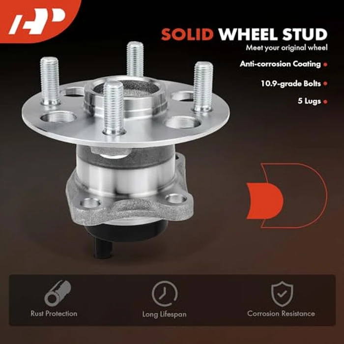 A-Premium Rear Wheel Bearing and Hub Assembly with ABS & 4-Lug Compatible with Toyota Yaris 2006-2014, Prius C 2012-2019 & Scion iQ 2013 by A-premium - Image 6