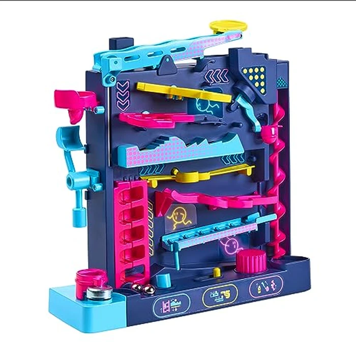 TOMY Screwball Scramble Level Up Marble Maze - Vertical Beat-The-Clock Marble Run Game - Skill & Dexterity Challenge - 1-4 Players - Ages 5+ by TOMY - Used - Like New condition - US$23.65