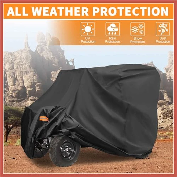 ACROPIX UTV Cover for Can-am Commander XT XT-P x MR Waterproof Side by Side Cover Outdoor Sun Rain Storage Protection Black 133.86"x63.78"x74.02"(L*W*H) by ACROPIX - Image 3