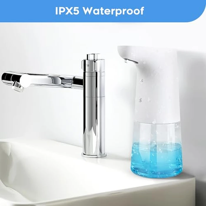 Automatic Foaming Soap Dispenser: LAOPAO Touchless Hand Soap Dispenser for Kids Type-C Rechargeable Sensor Pump Waterproof Foam Dispenser for Bathroom Kitchen School Xmas Gift, 13oz by LAOPAO - Image 6