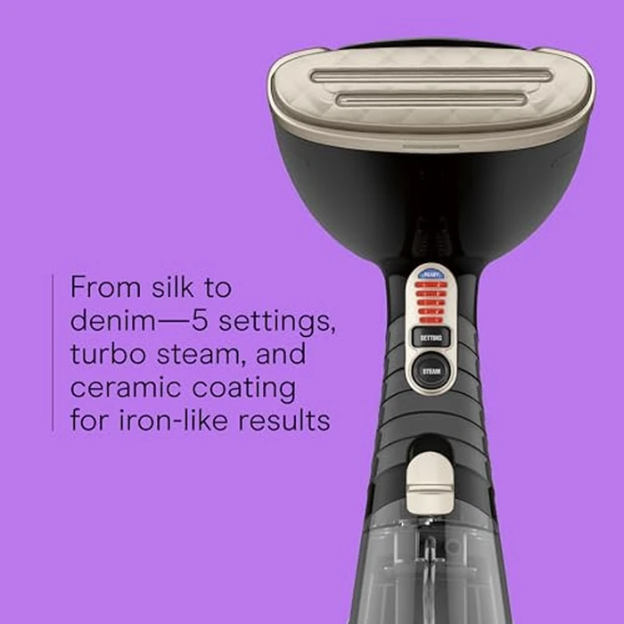 Conair Handheld Garment Steamer for Clothes, Turbo ExtremeSteam 1875W, Portable Handheld Design, Strong Penetrating Steam - Amazon Exclusive in Black by Conair - Image 4