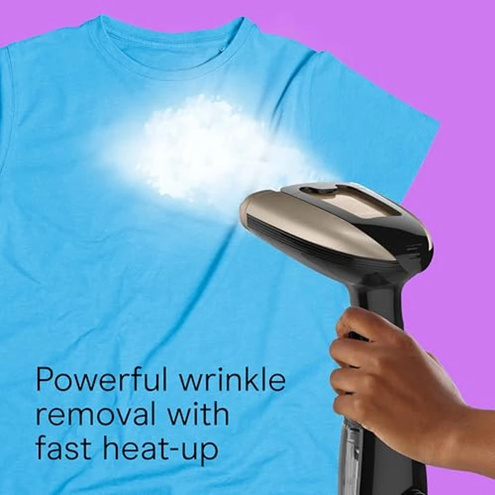 Conair Handheld Garment Steamer for Clothes, Turbo ExtremeSteam 1875W, Portable Handheld Design, Strong Penetrating Steam - Amazon Exclusive in Black by Conair - Image 5