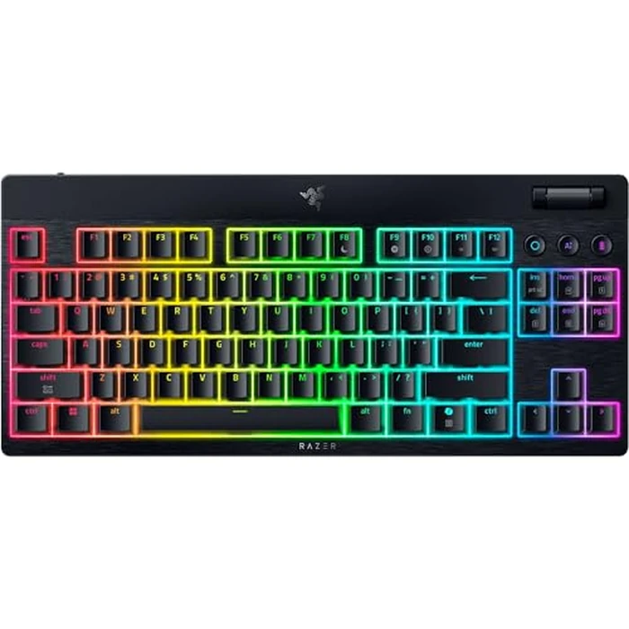 Razer BlackWidow V4 Low Profile TKL HyperSpeed Wireless Gaming Keyboard: Yellow Mechanical Switches - 2.4GHz Wireless & Bluetooth - Multi-Function Roller - 3 Control Buttons - Long Battery Life by Razer - Used - Very Good condition - CA$145.77