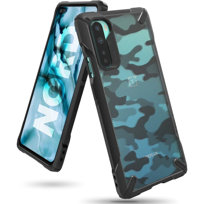 Ringke Fusion X Phone Case for OnePlus Nord - Camo Black by Ringke - Refurbished - Brand New condition - US$8.28