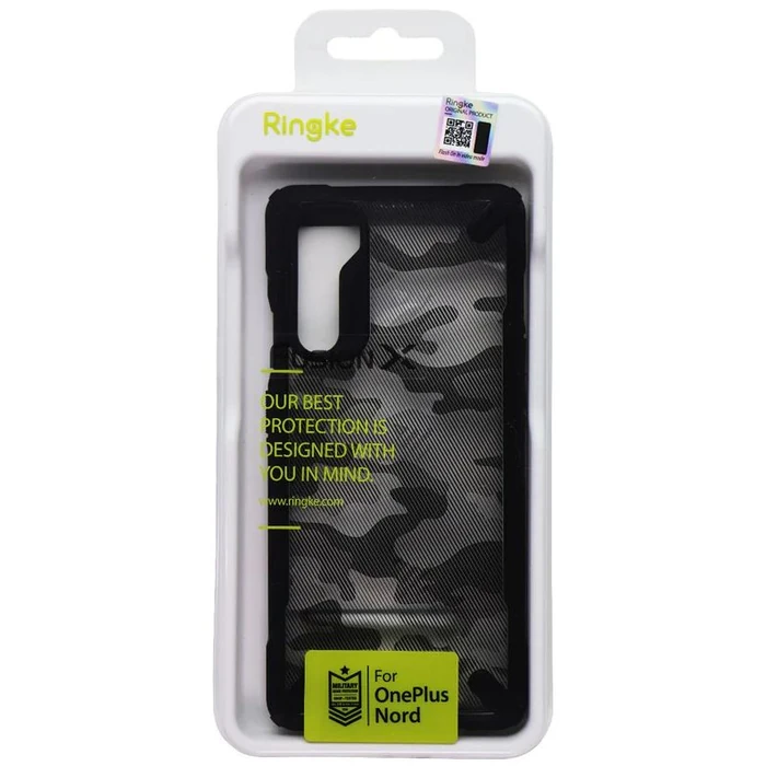 Ringke Fusion X Phone Case for OnePlus Nord - Camo Black by Ringke - Image 3