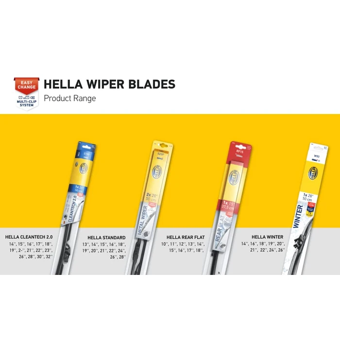 Hella OE Quality 32 Inch All Seasons Graphite-Coated Rubber Heavy Duty Wiper Blade (Single Blade) / 191398321 by Hella - Image 4