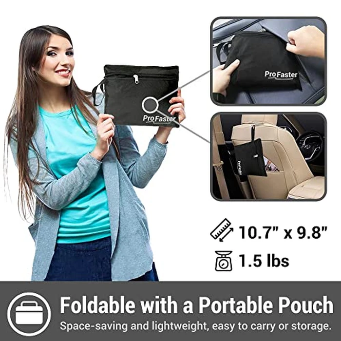 ProFaster Car Seat Travel Bag Backpack for Air Travel - Universal Infant Carseat Gate Check Bag Cover for Airplane, Foldable with Pouch, Navy Blue by ProFaster - Image 5