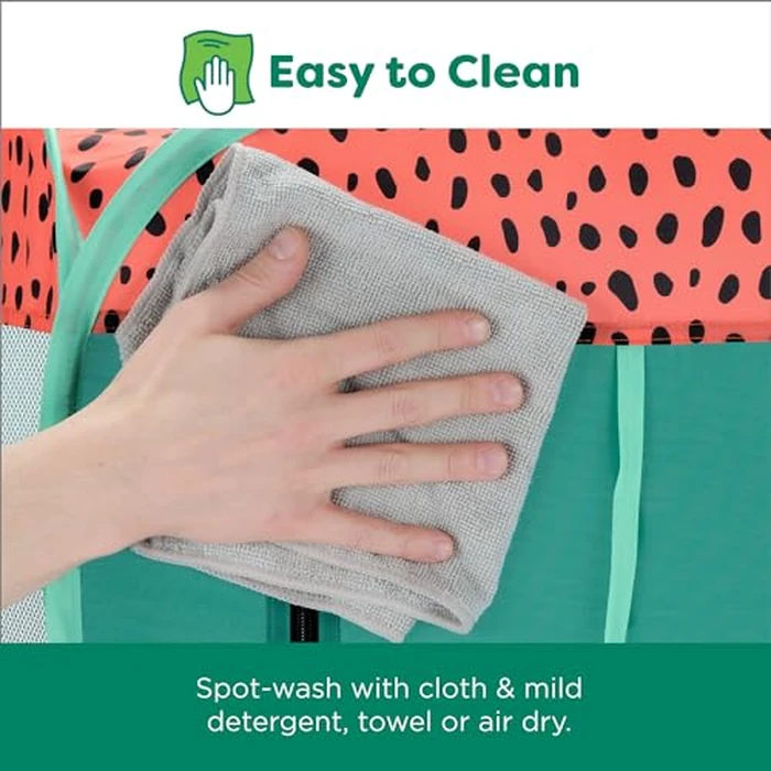 Furhaven Portable Dog Playpen Cat Tent, Pet Playground,Kennel Foldable Indoor Outdoor Zippered Puppy Crate - Green & Pink, Medium by Furhaven - Image 8