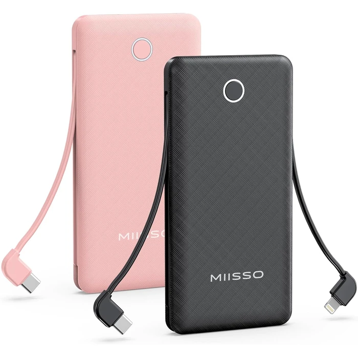 Miisso 10K95 10000mah Power Bank (2-Pack) - Black & Pink by Miisso - Refurbished - Premium condition - US$40.98