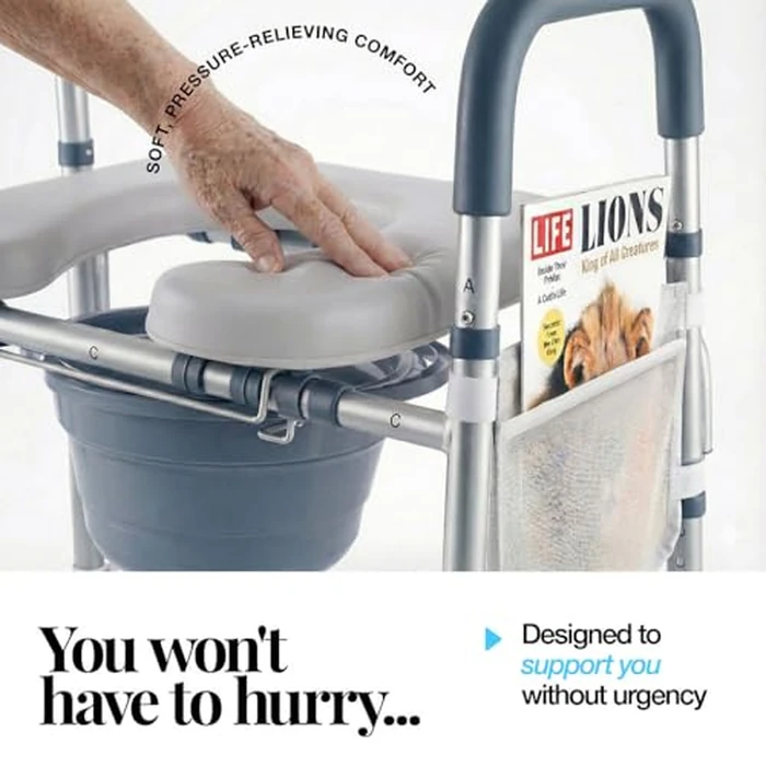 Toilet Seat Risers for Seniors Bedside Commode for Elderly Width and Height Adjustable Raised Toilet Seat with Handles for Elderly Handicap, Elevated, Pregnant, Fit Any Toilet Heavy Duty Up to 400lbs by Medical king - Image 5