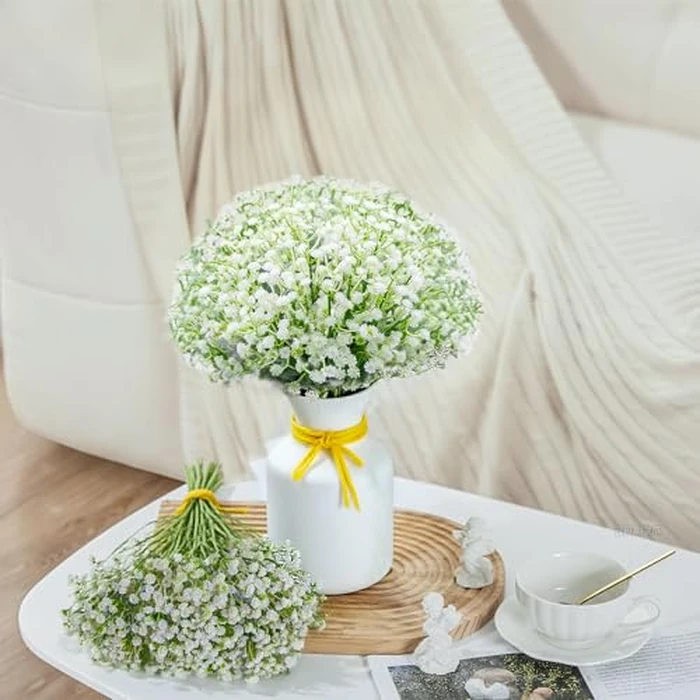 Eeaivnm 100 Pcs Artificial Baby's Breath Flowers,Artificial Flowers Real Touch Fake Gypsophila Bulk for Wedding Centerpieces, Home Party Garden Decoration by Eeaivnm - Image 5