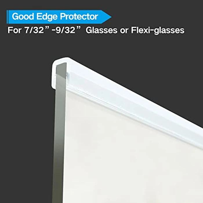 Clear Rubber Edge Trim, U Channel Silicone Rubber Edge Trim, 1/4" Slot, Fit for 7/32"-9/32", White Color, Edge Protector for Plywood, Glass, Flexi-Glass by Protalwell - Image 4