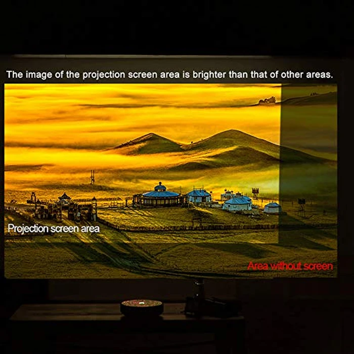 80-inch Portable Projector Screen HD 16:9 Frameless Video Projection Screen Foldable Wall Mounted for Home Theater Office Movies by HUNYA - Image 3