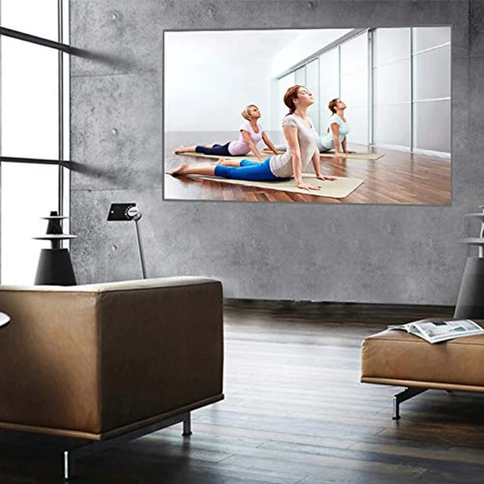 80-inch Portable Projector Screen HD 16:9 Frameless Video Projection Screen Foldable Wall Mounted for Home Theater Office Movies by HUNYA - Image 8