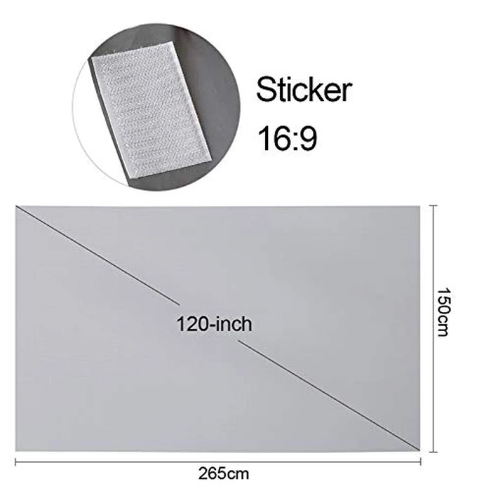 80-inch Portable Projector Screen HD 16:9 Frameless Video Projection Screen Foldable Wall Mounted for Home Theater Office Movies by HUNYA - Image 9