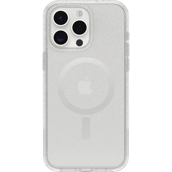 OtterBox Symmetry Series Clear Phone Case with MagSafe for iPhone 15 Pro Max - Stardust (Clear Glitter) by OtterBox - Image 4