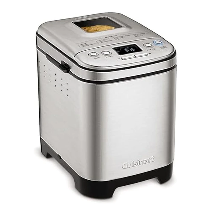 Cuisinart Bread Maker Machine, Stainless Steel Automatic Bread Machine with 12 Menu Options, 3 Loaf Sizes up to 2 Lb., 3 Crust Colors, Removable Nonstick Baking Pan & Kneading Paddle, CBK-110NAS by Cuisinart - Used - Very Good condition - US$114.08