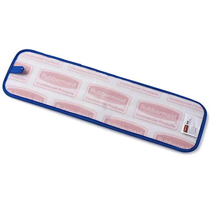 Rubbermaid Commercial Products Mop Head for Microfiber Damp Mop, 18-Inch, Blue, Heavy-Duty Single Sided Cleaning Cloth for Hardwood/Tile/Laminated Floors in Kitchen/Lobby/Office by Rubbermaid Commercial Products - Image 3
